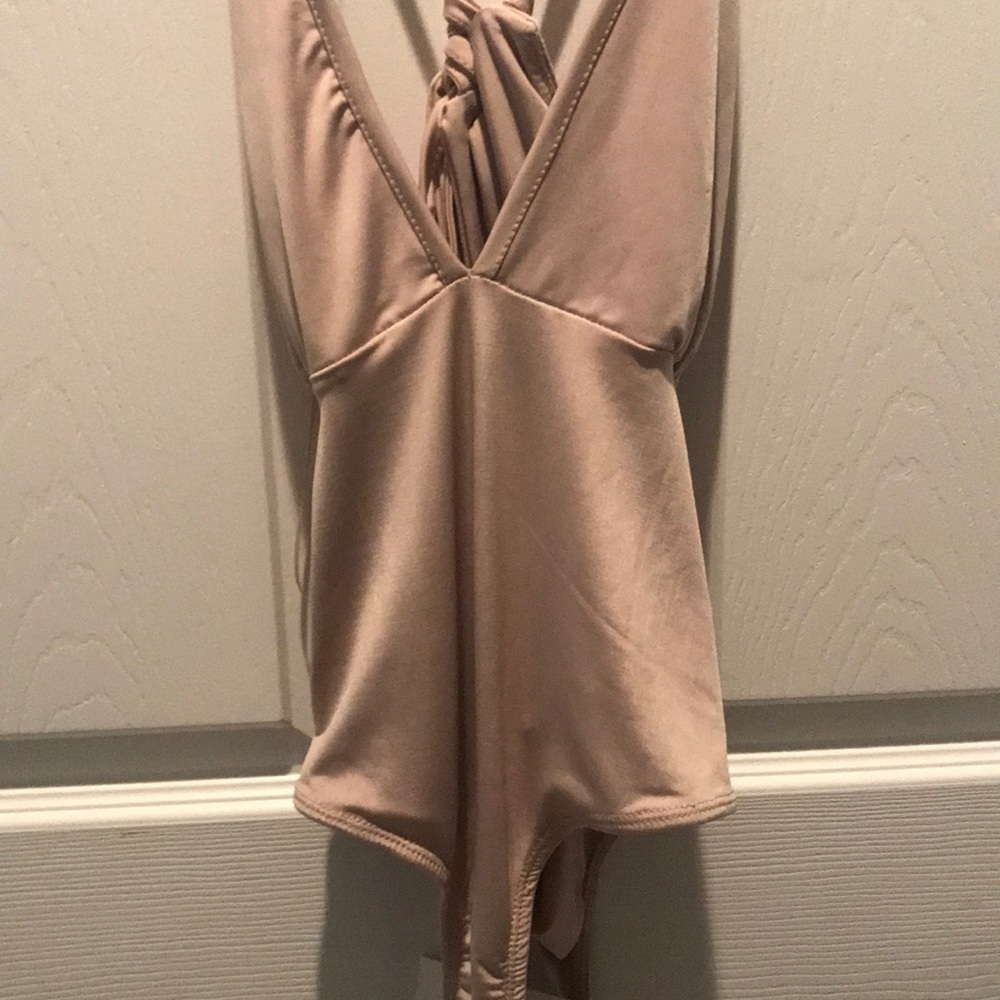 NWT Misguided tan colored bodysuit